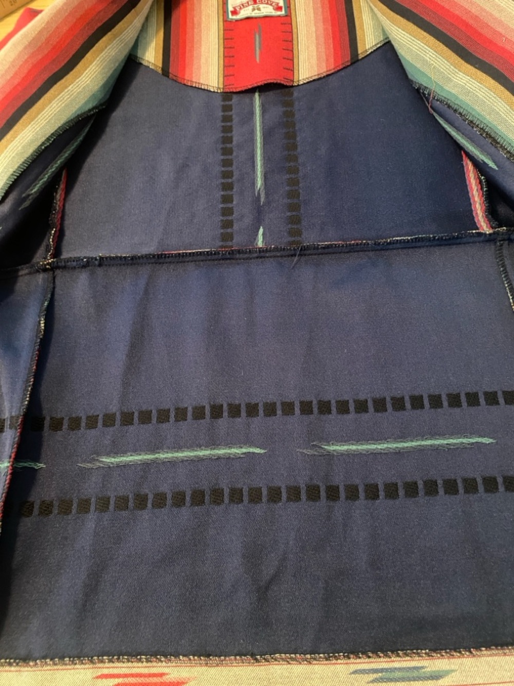 DIVision OF Sharon YOUNG Striped Southwestern Blazer Pine Cove - Picture 9 of 10